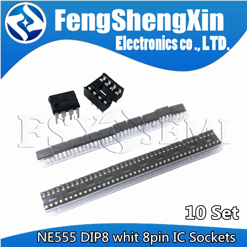 20 шт./лот NE555P DIP 8 разъемов 8pin NE555 адаптер для пайки (10 шт. Ne555 + 10 разъем)|dip 8pin|dip
