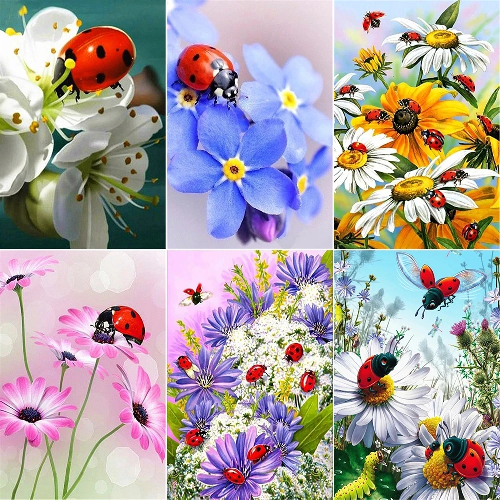 

5D Diy Diamond Painting Ladybug Home Decor of Rhinestones Diamond Embroidery Diamond Mosaic Painting Rome Decoration