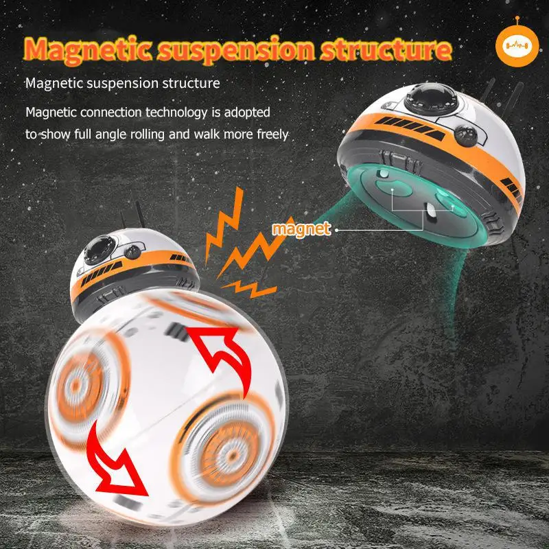 Disney Star Wars Smart Remote Control Bb 8 Robot 2.4g Doll Spherical Model Toys For Children Gift | Игрушки и хобби