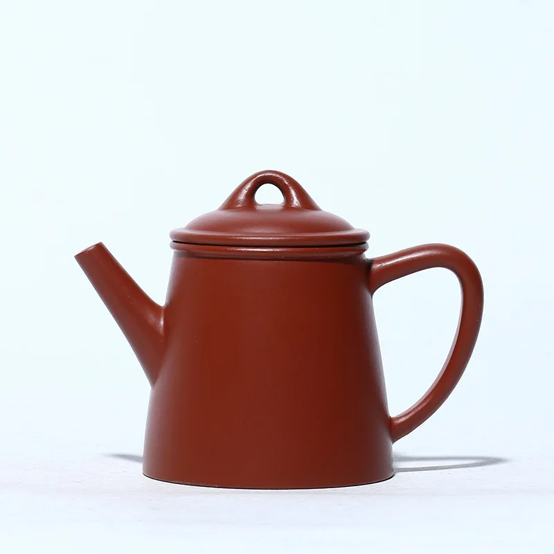 

Yixing Dark-red Enameled Pottery Teapot Raw Ore Bright Red Robe Manual Sketch Qin Quan Teapot Tea Set Gift Goods