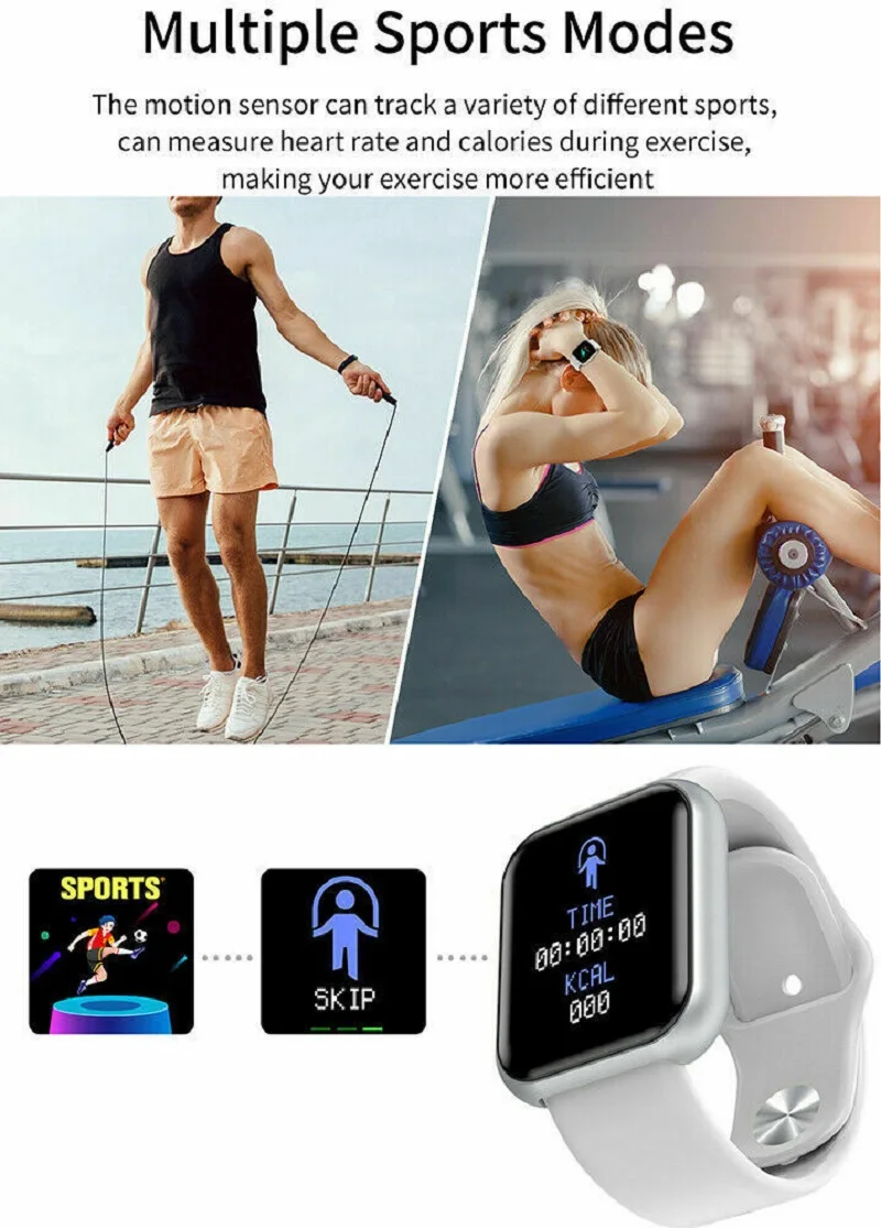 Умные часы D20 D20S Pro Y68 IP67 водонепроницаемые Bluetooth фитнес-трекер спортивные