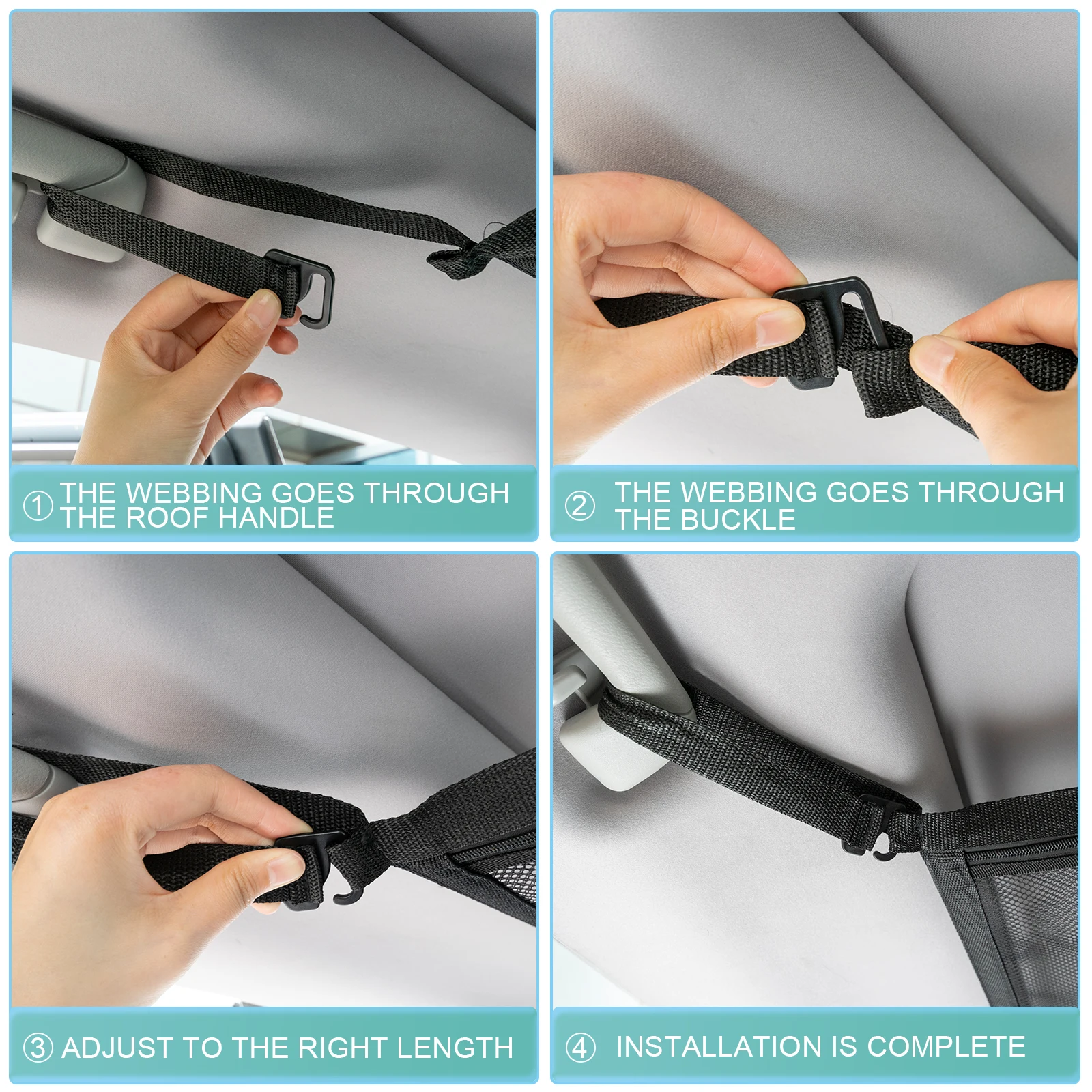 Подвесная сетка для хранения в салоне автомобиля воздухопроницаемая переносная