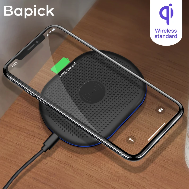 Bapick Qi 5 Вт Беспроводное зарядное устройство для iPhone XR X XS MAX 8 Plus huawei P30 Pro Xiaomi redmi note