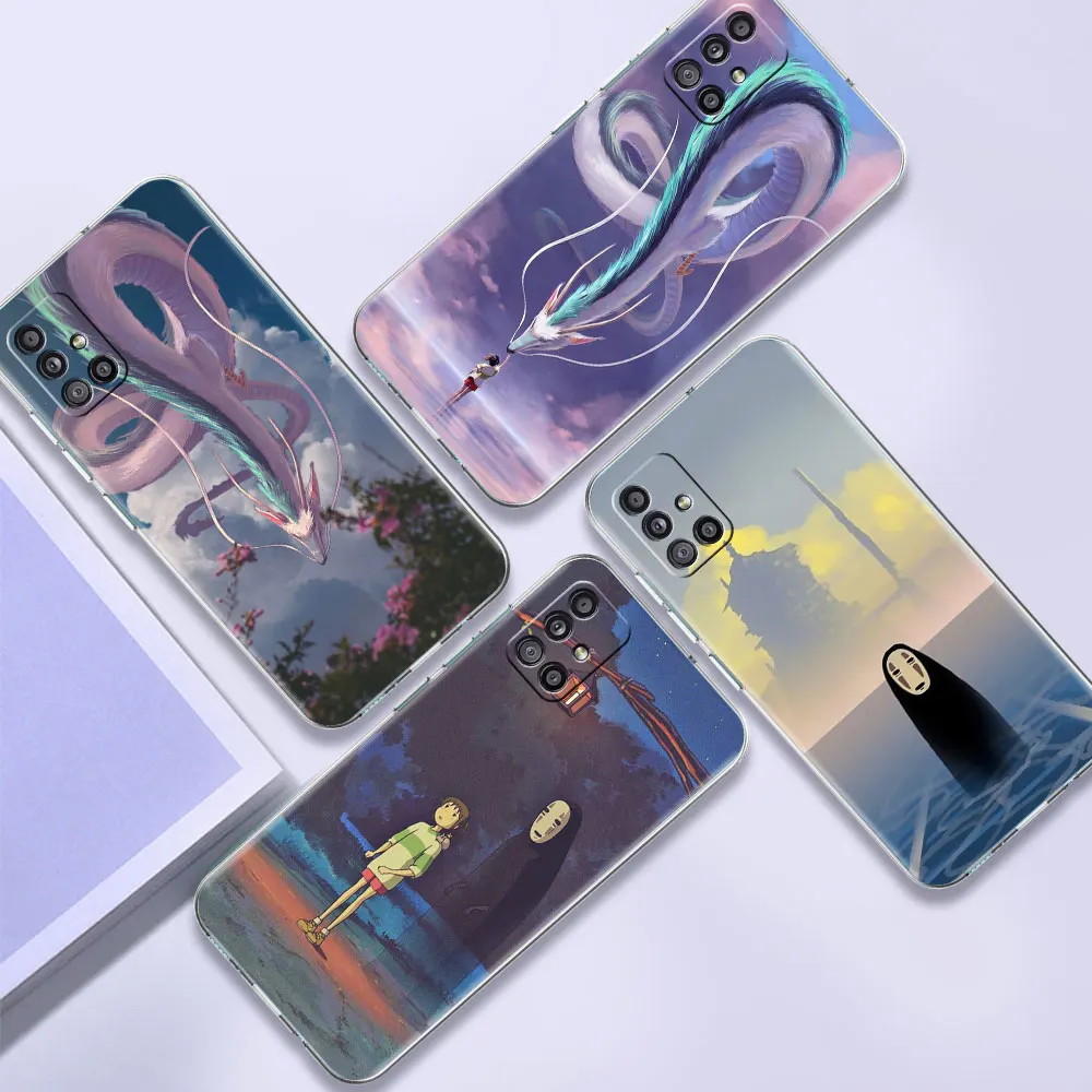 

Soft TPU Case For Samsung Galaxy A51 A21s A52 A71 A12 A31 A41 A32 A02s M31 A11 A72 Transparent Phone Cover Anime Spirited Away