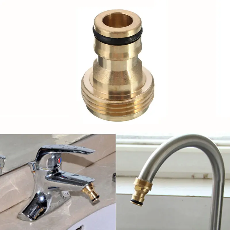 

3/4 Inch Brass Garden Hose Pipe Tube Quick Connector Watering Equipment Spray Nozzle Connector