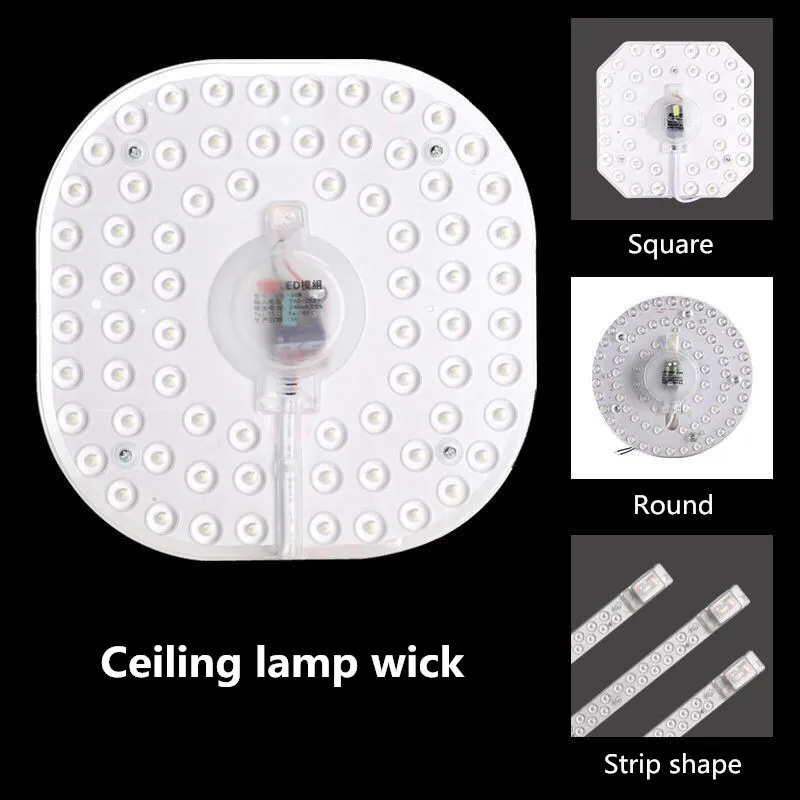 

1pcs Led retrofit lamp round super bright high light source module ceiling lamp led wick home energy saving 12W18W 24W 36W