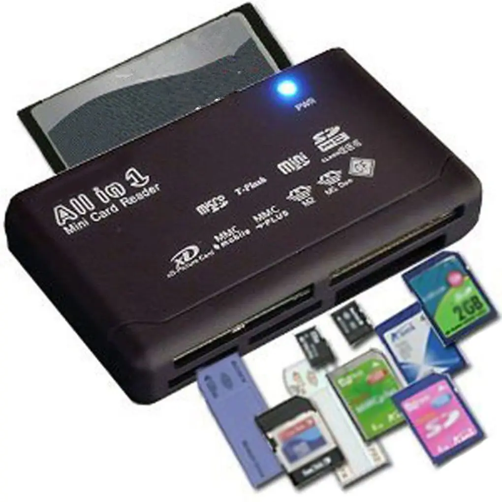 

3pc Mini Memory Cardreader All in One Card Reader USB 2.0 480Mbps Card Reader TF MS M2 XD CF Micro SD Carder Reader