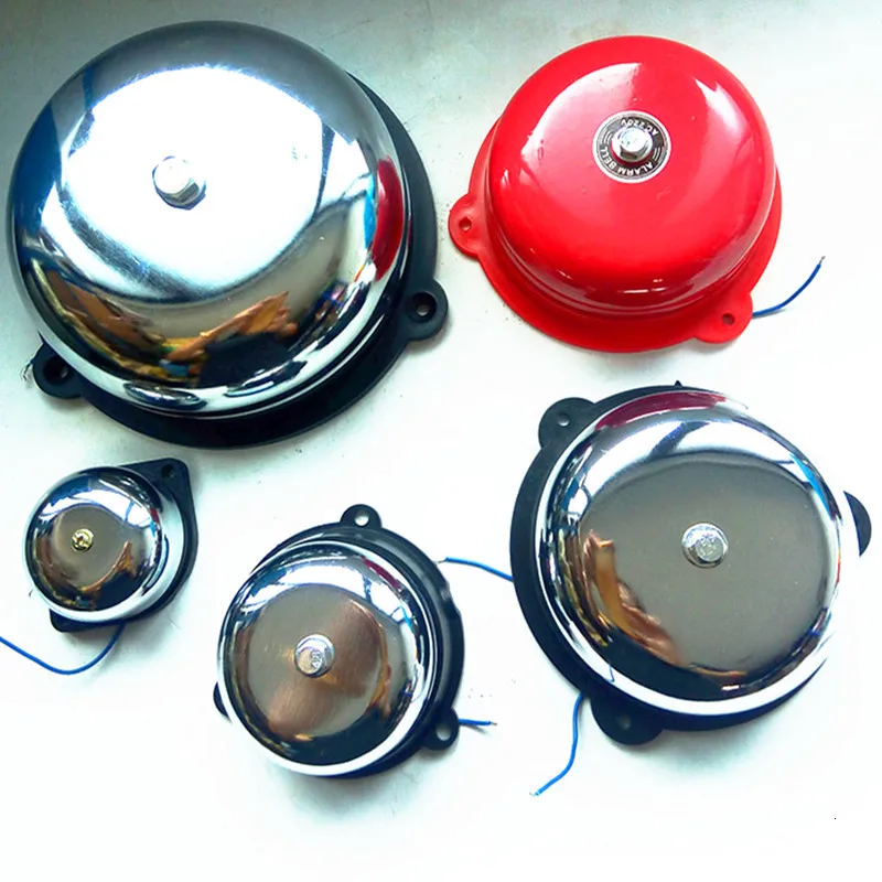 Красный электрический звонок круглой формы диаметр 4 дюйма 220 В перем. Тока 100