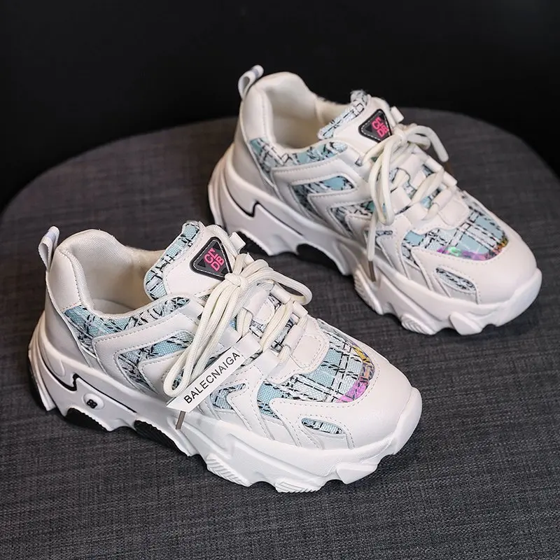 

2020 Women Autumn Lady Brand Increased Wedges Thick Sole Shoes Female Fashion Comfortable Chunky Sneakers ZD2845