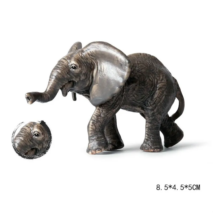 elephant B Милый куб модель моделирование зоопарк дикая природа фигура прекрасная образовательная детская панда Лев Зебра слон животное игрушка для детей Декор подарок - Цвет: elephant B
