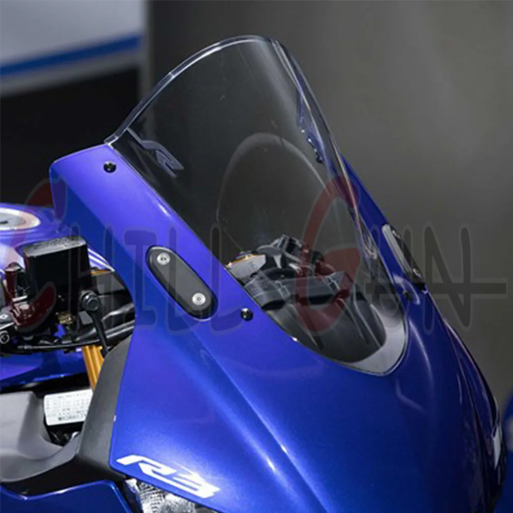 Лобовое стекло мотоцикла с двойным пузырьком для Yamaha YZF R25 R3 2019 2020|Козырьки от