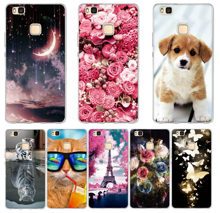 Чехлы для Huawei P9 Lite чехол с милыми животными силиконовый мягкий из ТПУ