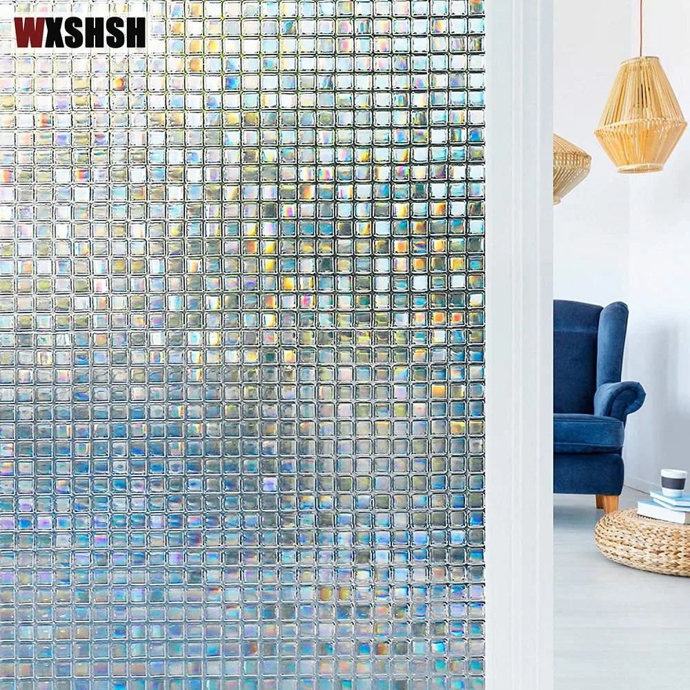 Лазерная 3D мозаика без клея декоративная пленка для окон из матового стекла