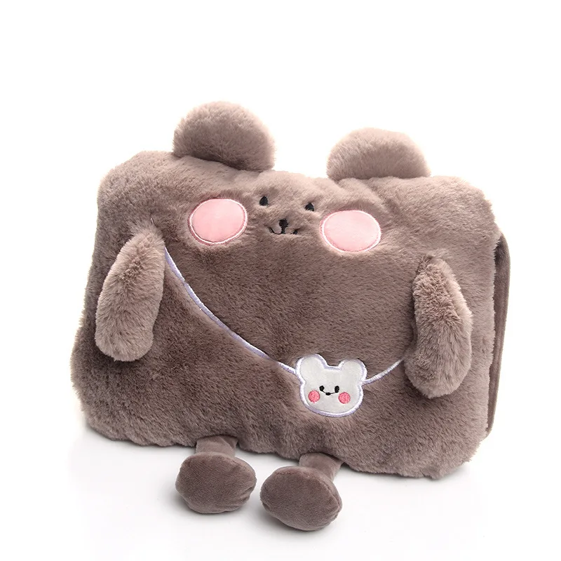 

New Plush Cute Rechargeable Hand Warmer Water Injection Silicone Hot Water Bottle Electric Heating Water To Keep Warm Hot Bag