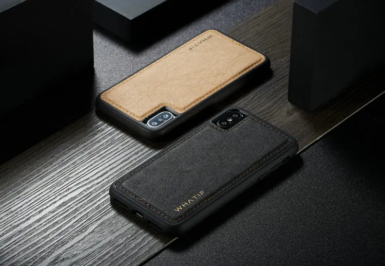 WHATIF для IPhone 8 7 6S Plus X чехол мягкий ТПУ крафт кожаный чехол s для Iphone 11 11Pro X XS Max XR защитный чехол