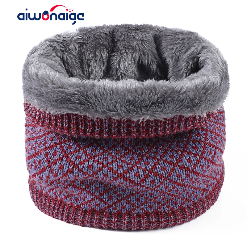 

Зимний шарф для мужчин/женщин, теплый шарф для защиты шеи, кольца, нагрудник и бархатный утепленный высококачественный хлопковый шарф