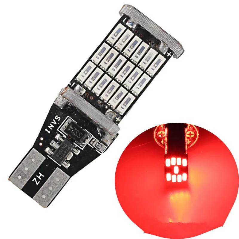 2 шт. супер яркий T15 W16W 921 45 SMD светодиодный 4014 Авто Canbus обратный свет лампы заднего хода задний фонарь