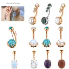 Живота бусины 14G пупка кольца Piercing316L хирургические Сталь розовый Opalite центр коготь Форма пупка кольца Ombligo украшения Для женщин