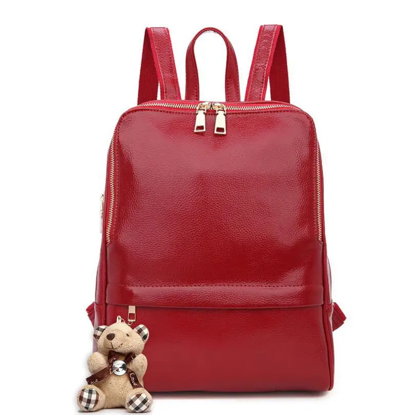 Женский рюкзак из натуральной кожи школьный ранец для девочек-подростков сумка