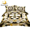 BlessLiving Geometric Bedding Set Abstract Duvet Cover Set Kaleidoscope Bedclothes Stylish Home Textiles Bed Cover 3-Piece Twin 1