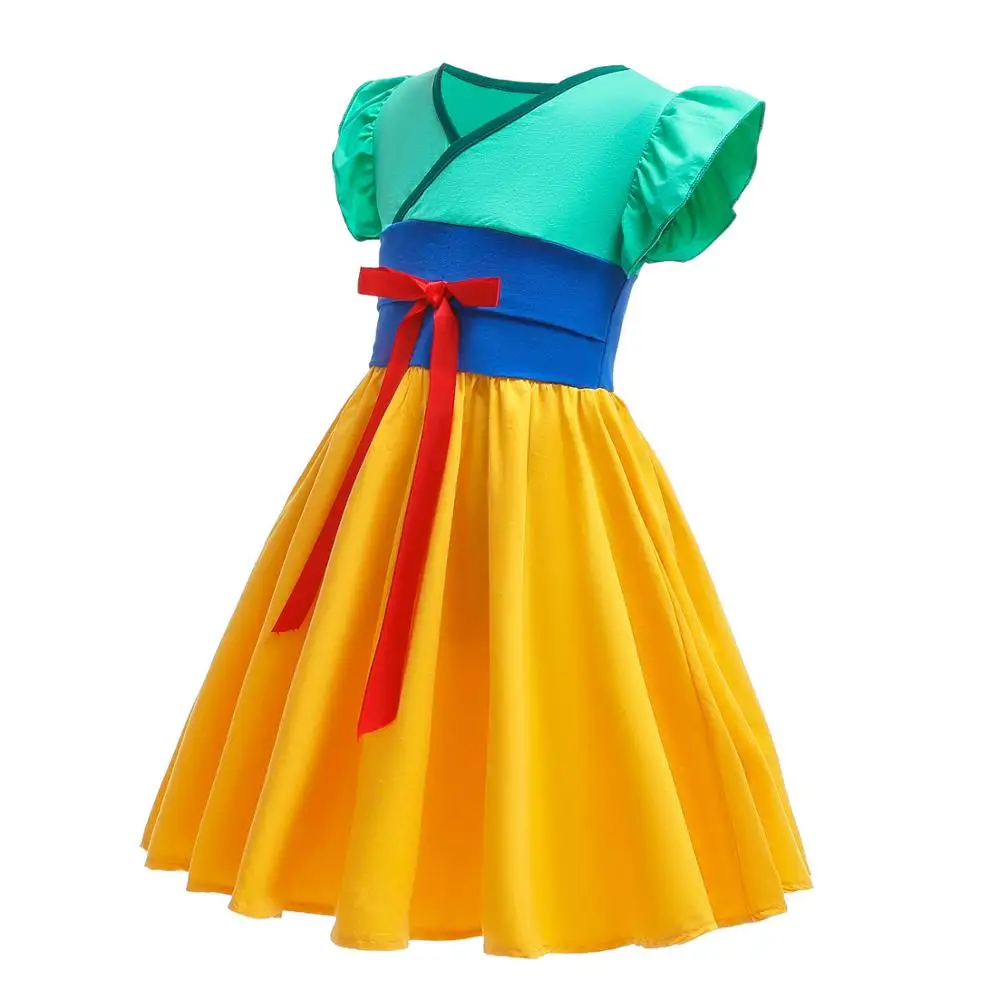 Rol-play Chinese Princess Gown Kids Fancy Dresses Mulan Dress for Girl Costume Cosplay Cartoon Party Clothes Children | Детская одежда