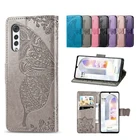 Однотонный кожаный чехол для телефона с тиснением бабочки для LG Stylo 7 6 5 4 стиля 3 искусственная кожа бархат 2 Pro с отделением для карт чехол s Capa
