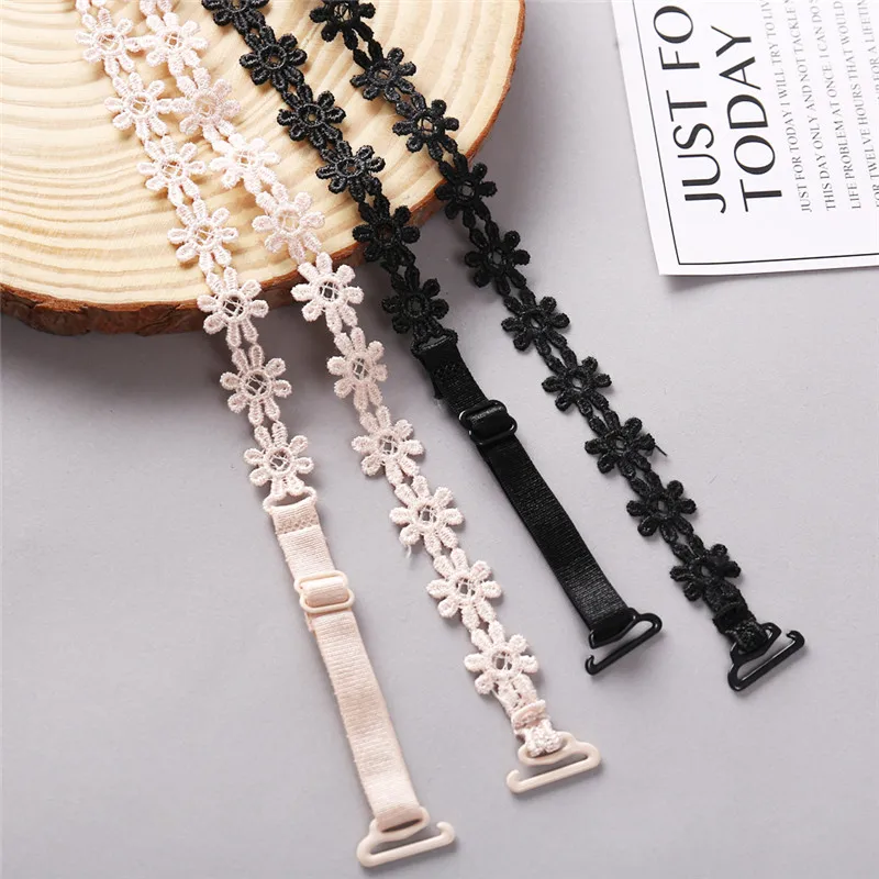 2 шт./компл. бюстгальтер невидимые кружевные 3D Цветочные плечевые лямки