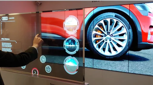 2*3 шт 55 ''дюймовый дисплей прозрачный oled-экран монитор мульти медиа рекламный