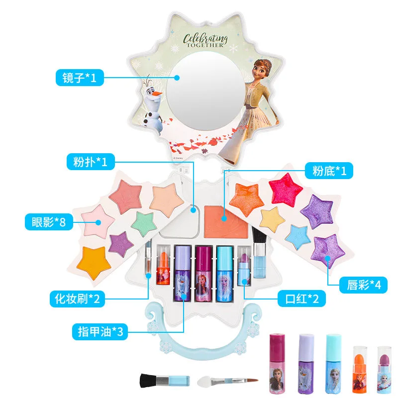 New Disney princess girls frozen 2 elsa anna Suitcase snowflake Makeup set kids Beauty pretend play Gift toy | Игрушки и хобби