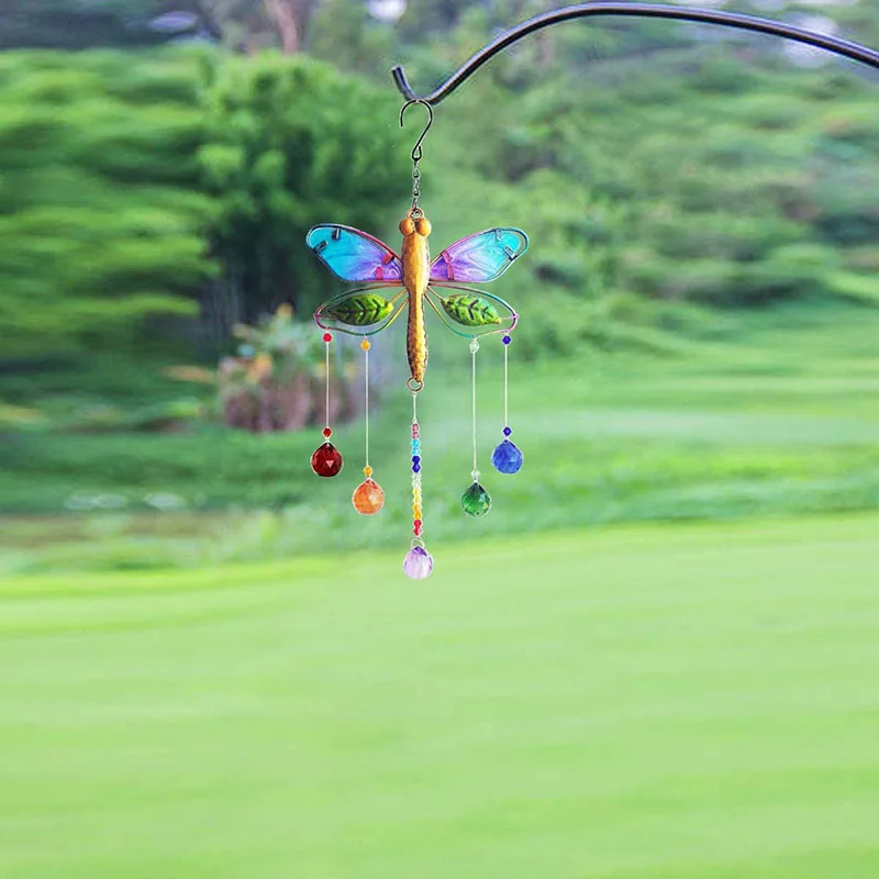 

Dragonfly Pendant with Rhinestones Decor Durable Attractive Unique Design Long Lasting for Window Garden Home BDF99