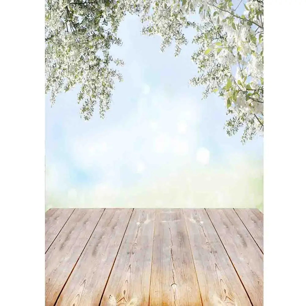 

Vinyl Custom Photography Prop Scenery Wood Planks Floral theme Photo Studio Background NY1-6135