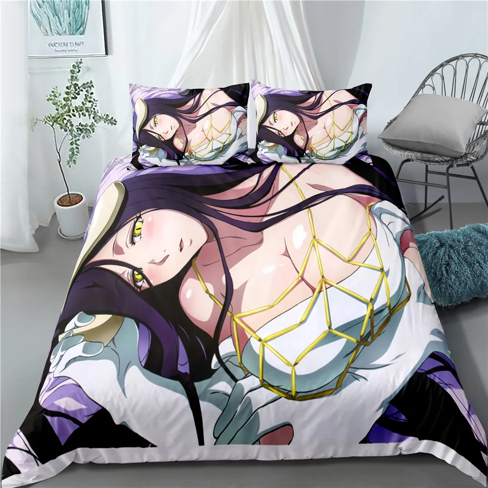 

Anime Overlord Home Textile Pillow Case 3D Bed Linen Duvet Covers Kids Comforter Bedding Sets Bed Set Home Decor Bedding