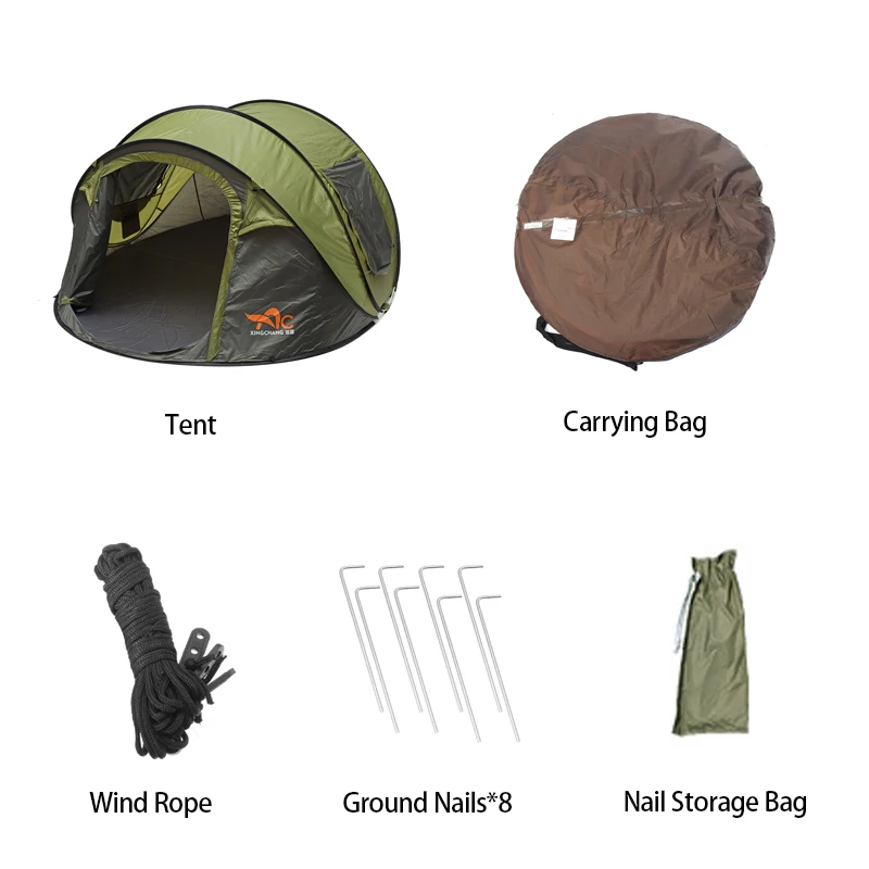 

5-8 People Open Tent Throw Pop Up Tents Large Space Outdoor Camping Hiking Automatic Season Tents Speed Open Family Beach