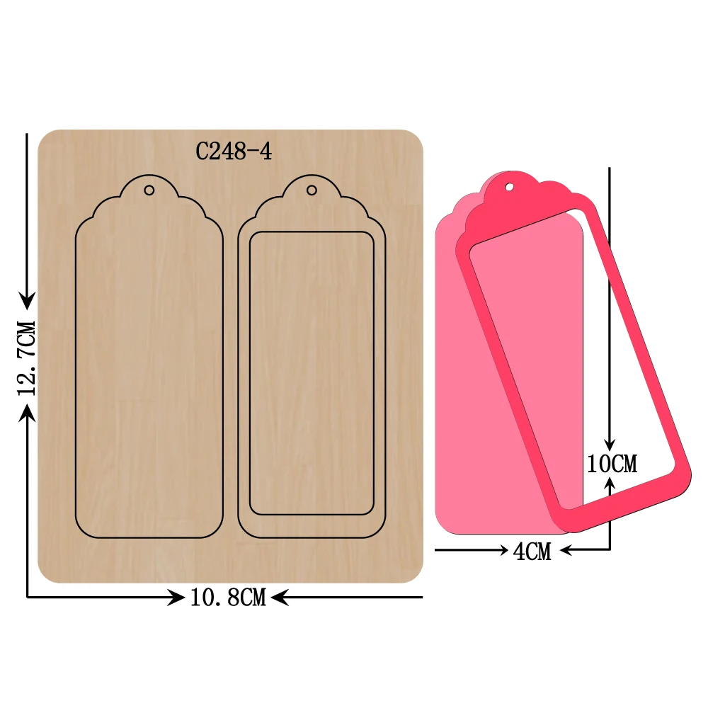 

New Pendant, photo frame Wooden die Scrapbooking C-248-4 Cutting Dies