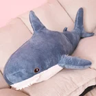 Большая плюшевая игрушка Акула, 140 см, морское животное, большая белая акула, мягкие плюшевые подушки, мягкий подарок для детей, мальчиков и девочек