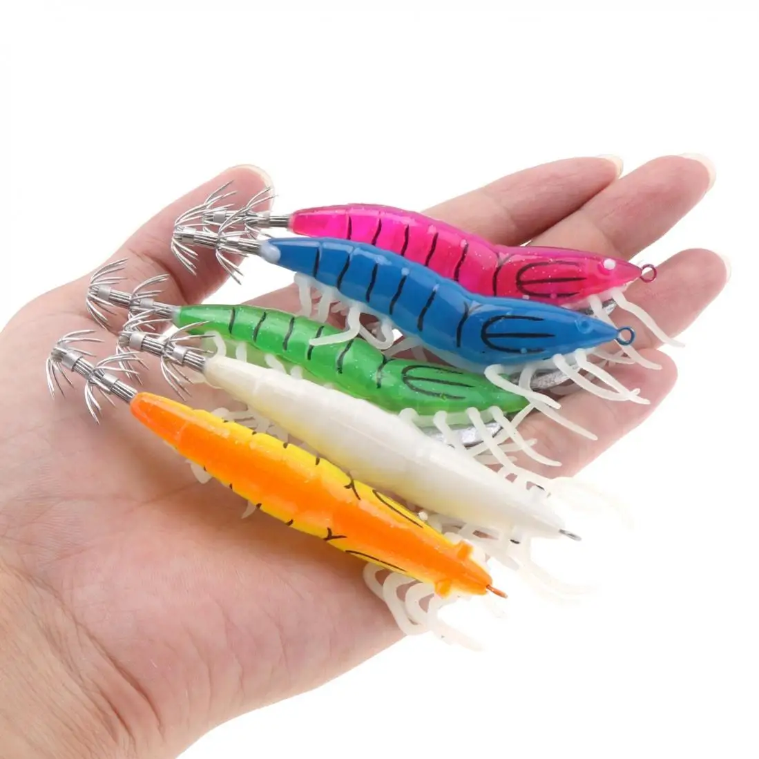 Приманка-Крючок для кальмара 10 см 13 г светящаяся искусственная приманка рыбалки