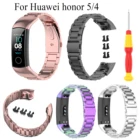 Ремешок для смарт-часов Huawei Honor Band 5, 4, из нержавеющей стали