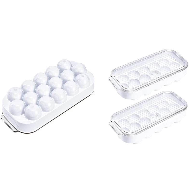 

New Refrigerator Egg Storage Box Stackable Egg TrayContainer Bins with Lid, Fridge