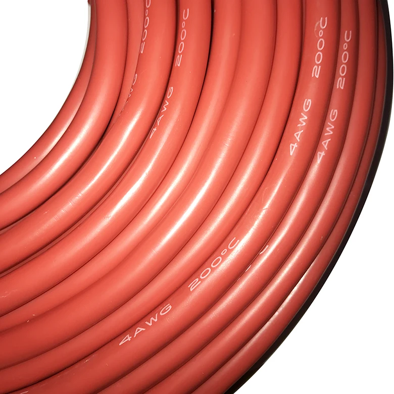 25mm2 4 AWG высокотемпературный силикон линия батарея пакет кабель тест линия кабель черный красный термостойкий силиконовый, Силикагель провода кабель