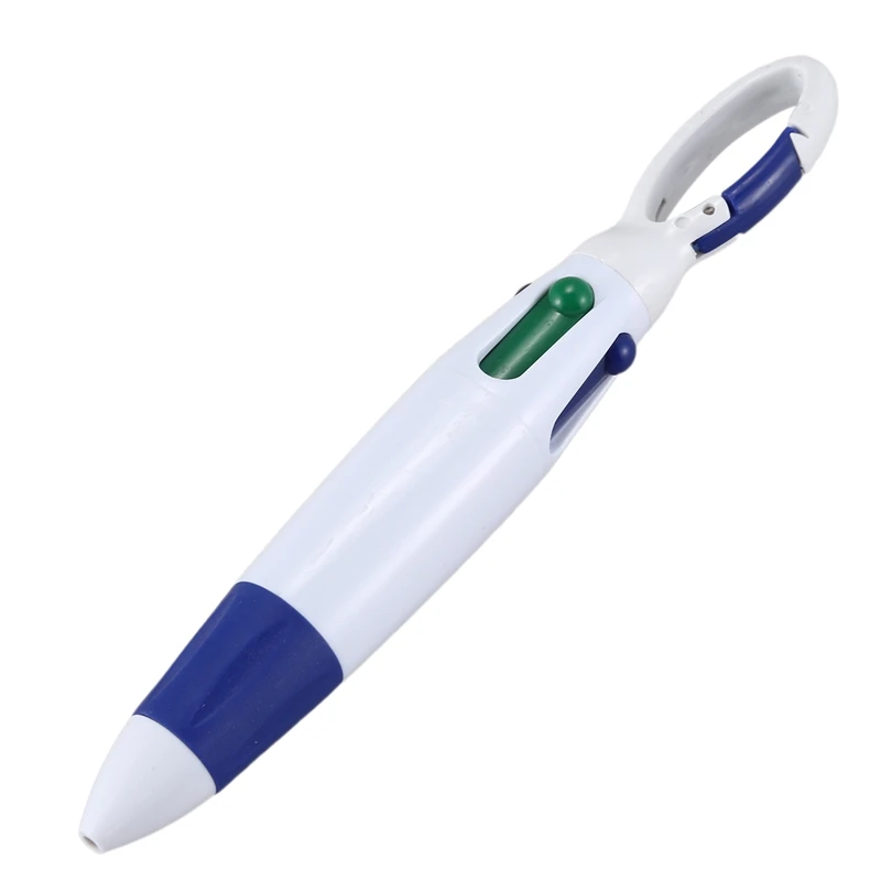 Белый Синий Пластиковый бочонок многоцветный 4 в 1 шариковая ручка для студентов|