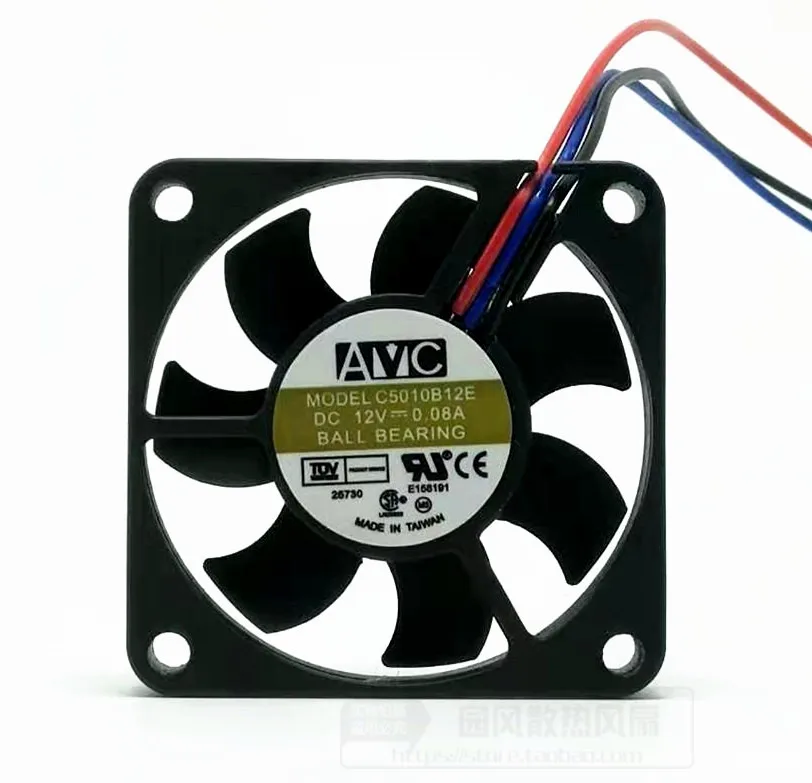 Оригинальный AVC C5010B12E 5010 12В 0.08A 5 см ультратонкий бесшумный вентилятор для