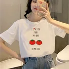 Женская футболка 2021, футболка с принтом ананаса, женский модный топ, футболки с графическим принтом, женские кавайные футболки, футболки