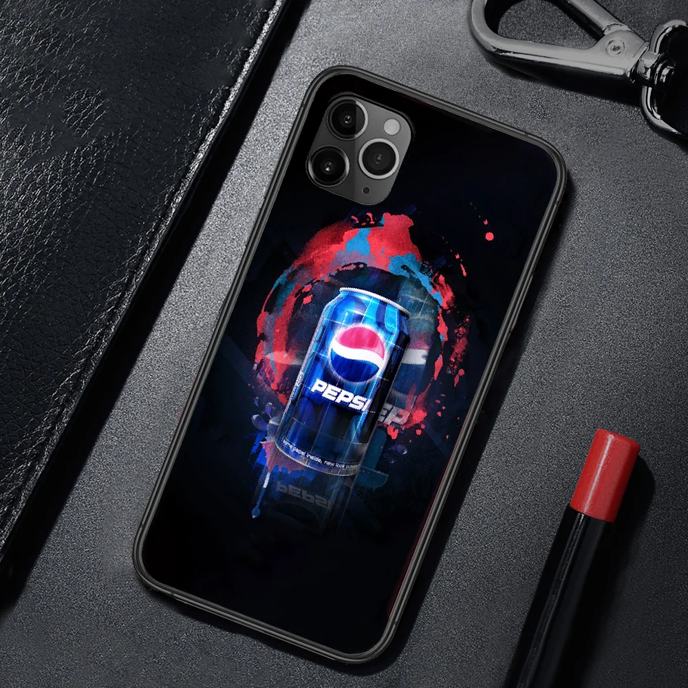 

Pepsi-Cola Phone Case For IPhone 4 4s 5 5S SE 5C 6 6S 7 8 Plus X XS XR 11 12 Mini Pro Max 2020 black Cover 3D Prime Tpu Cell