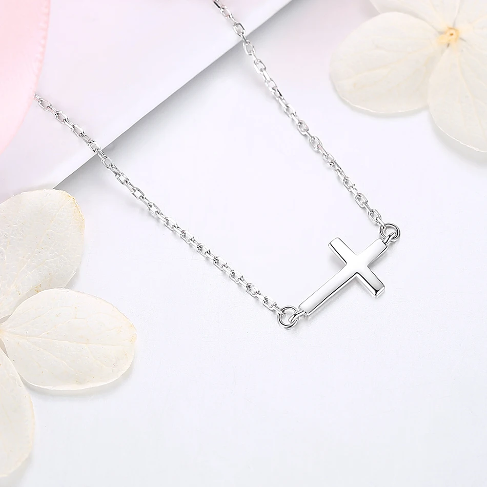 Женское винтажное ожерелье из серебра 100% пробы с крестом | Украшения и аксессуары
