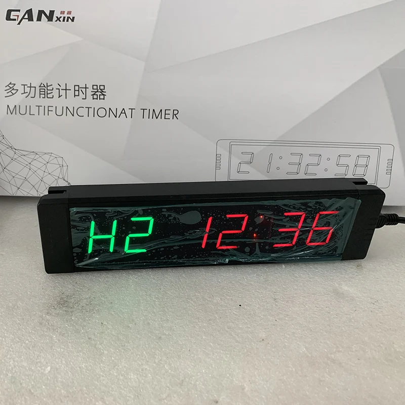 

[Ganxin] 1-дюймовый тренажерный зал Crossfit Tabata Emom интервал программируемый обратный отсчет/вверх секундомер реальное время часы