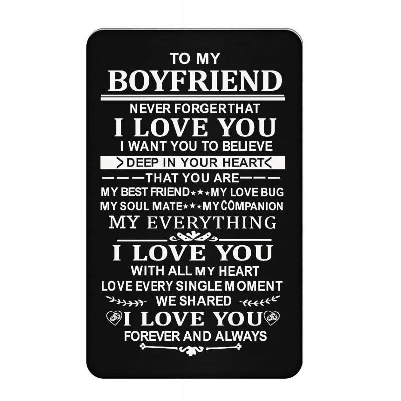 

Couple Wallet Insert Card Christmas Anniversary Birthday Keepsake Gifts for Husband Boyfriend Wife Girlfriend