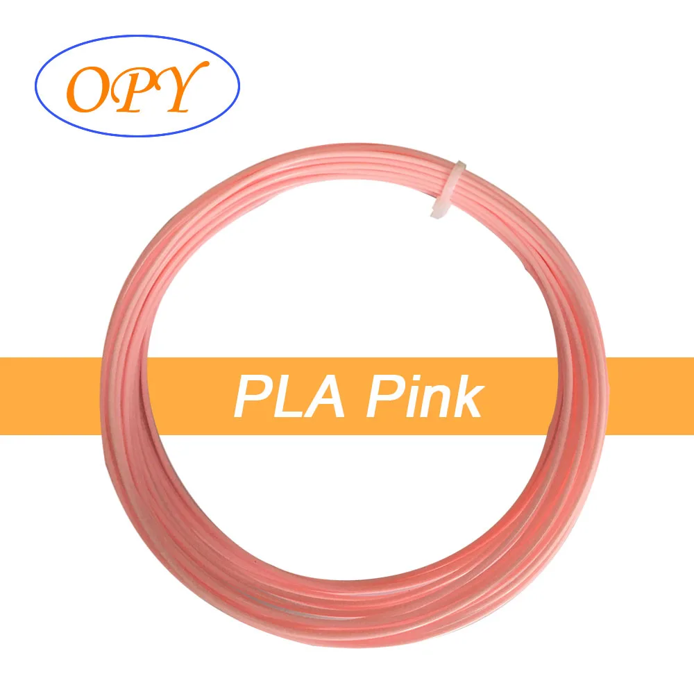 PLA Pink 10m 3D печатная ручка материал Блестящий деревянный мрамор шелк золотая нить 10 м 1,75 мм Rohs Fdm впечатляющая масса термопластичная жесткая нить - Цвет: PLA Pink 10m