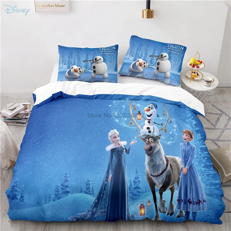 Комплект постельного белья для детей Disney Frozen пододеяльник наволочка одинарный