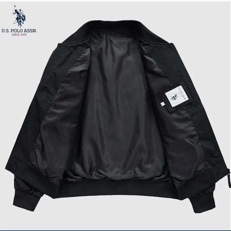 Мужская повседневная куртка с Бейсбольным воротником блестящая на молнии