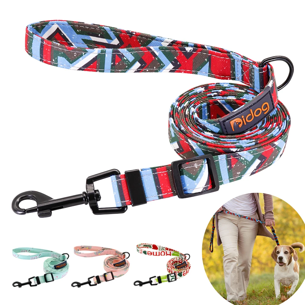 Регулируемый нейлоновый поводок для домашних питомцев веревка с принтом